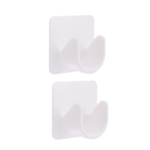 Mumusuki Soporte de Barra de Cortina Autoadhesivo Moderno, Soporte de Carga Fuerte, Material Engrosado, con Soporte Estabilizador, para un Almacenamiento Ordenado