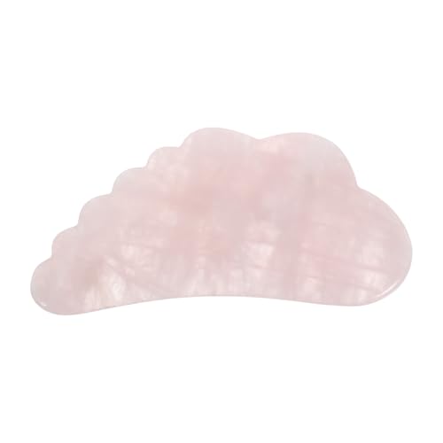 Piedra de Gua Sha Cristal Rosa - Masajeador Facial Para La Relajación Y El Cuidado De La Piel, Ideal Para Cara, Ojos Y Hombros, Textura Suave Para Masaje Seguro, 10.3 X 4.5 X 0.5 Cm
