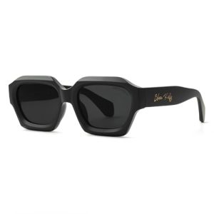 SHEEN KELLY Moda Gafas de sol de gran tamaño Mujeres Hombres De Moda Colorido Irregular Frame