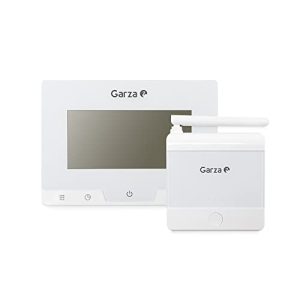 Garza – Termostato Digital Inalámbrico Programable, Controlador de temperatura para caldera y calefacción, Pantalla táctil, Blanco