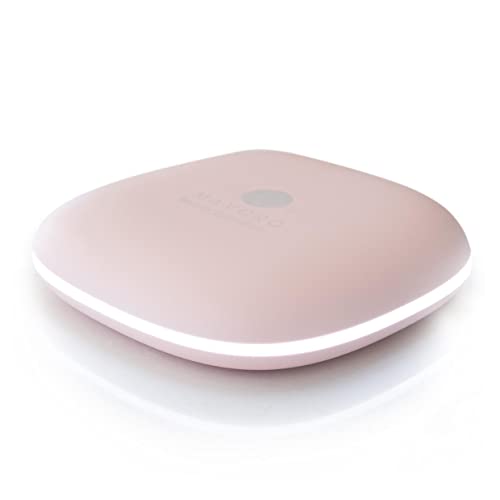 Mavoro Espejo de Maquillaje de Viaje LED | Aumento 1x/10x | Recargable USB-C | Espejo Compacto portátil para Bolsillo y Bolso con Sensor táctil (Heavenly Pink)