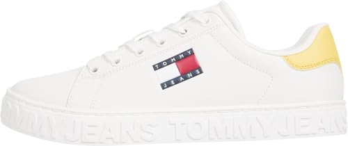 Tommy Hilfiger Flatform Sneaker Mujer Logo Low Top, Multicolor (Yellow Dahlia), 41