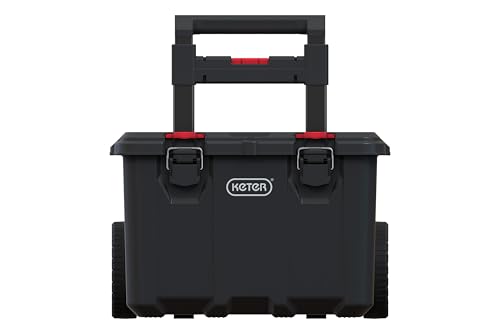 Keter Stack & Roll - Carrito de almacenamiento de herramientas de bricolaje resistente