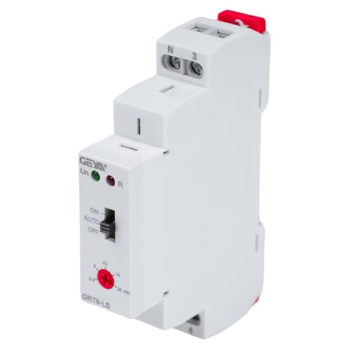 Buyweek GRT8-LS Interruptor Temporizador de Escalera de Carril DIN 230VAC 16A 0,5-20 Minutos Interruptor de luz de Pasillo de retardo