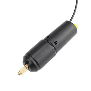 Taladro Paraeria Taladros Eléctricos Pequeños Portátiles Taladro USB de Mano con 3 Puntas Dc 5V Metal + Plástico Taladro Negro