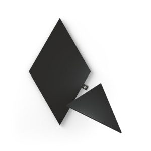 Nanoleaf Shapes Ultra Black Triangle Expansion Pack, 3 Triángulos LED Adicionales – Apliques de Pared Interior Modulares, Luces Led Inteligentes RGBW 16M Colores WiFi, Compatible con Alexa