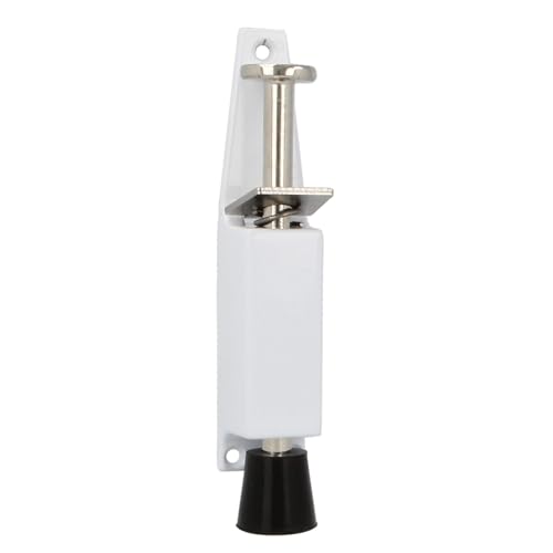 Amig - Retenedor de Pie de Goma Mod.10 para Sujetar y Mantener Abiertas las Puertas - Tope Vertical de Zamak - Anti Portazos - Medidas: 120 x 25 mm - Recorrido: 28 mm - Blanco