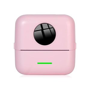 NK Impresora Fotográfica Portátil – Mini Impresora Térmica Inalámbrica para Móvil, Incluye Rollo de Papel y Cable USB, Compatible con iOS y Android, Color Rosa