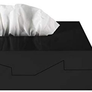 Spirella colección Silhouette, Caja de pañuelos 24,8×12,8×8 cm, ABS, Negro, 24.8X12.8X8 Cm