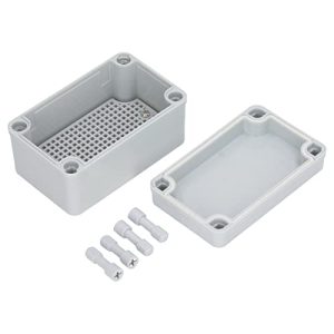 Caja de Conexiones, Caja de Proyectos Eléctricas a Prueba de Agua IP67 con Placa de Montaje, Cajas de Conexiones Eléctricos para Exteriores de ABS, 13 x 8 x 7cm