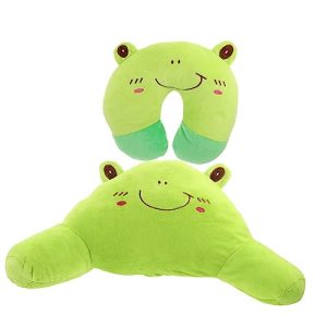 Beaupretty 2piezas Cojín para Respaldo de Silla Creativo Cojín de Felpa Adorables Ranas para Coche o Sofá