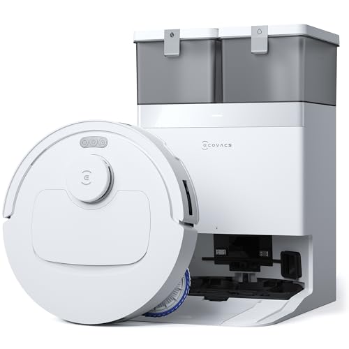 ECOVACS DEEBOT T30C Omni GEN2 Robot Aspirador con estación, 25000Pa, Lavado a Agua Caliente 75℃, mopa OZMO Turbo 2.0, Cepillo ZeroTangle 3.0, Limpieza húmeda adaptativa, Blanco
