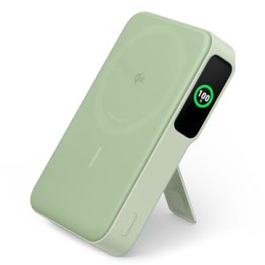 Anker MagGo Power Bank, Cargador Portátil Ultrarrápido de 15 W Compatible con MagSafe, Qi2 con Batería 10.000 mAh con Pantalla Inteligente, para iPhone (con Cable USB-C)
