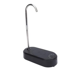 Bandeja de Bomba de Agua para Botella, Salida Ampliable DC 5V 4W, Dispensador de Agua de Escritorio de Acero Inoxidable con Manguera para Sala de Estar y Cocina (Black)