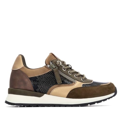 REFRESH - Zapatilla Mujer Kaki - Calzado Cómodo y Versátil - Moda Casual - Modelo 17296002 (Talla 39)