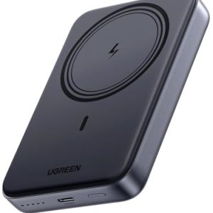 UGREEN Nexode Power Bank Inalámbrico Magnético 10000mAh con Carga Rápida USB C 20W PD QC 3.0, Cargador Portátil Compatible con iPhone 17 Pro MAX Air 16 15 14 13 12 Mini Plus Pro MAX (Negro)