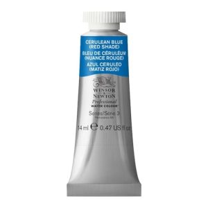 Winsor & Newton Acuarela Profesional – Pintura de Acuarela, Alta Luminosidad, Resistente a la Luz, Calidad de Archivo, Tubo de 14 ML, Color Azul Cerúleo (Matiz Rojo)