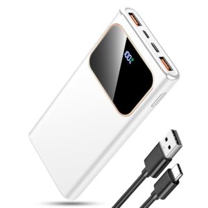 2025 Power Bank Fast Charging External Battery, 22.5W Bateria Externa Carga Rapida 10000mAh Cargador Portatil con Entrada y Salida USB C, Patalla LED para iPhone Pro MAX Plus Mini, para Android