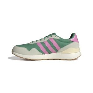 adidas Mujer Run 60s 4.0 Shoes, Semi Court Green/Bliss Pink/Warm Vanilla, 42 EU