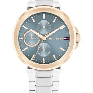 Tommy Hilfiger Reloj Analógico de Cuarzo Multifunción para Mujer con Correa de Acero Inoxidable Plateada – 1782754