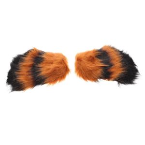 UKCOCO Guantes De Garra De Gato De Peluche, Lindos Mitones De Pata De Animal, Guantes De Garra De Gatito Artificiales para Actuación, Accesorios De Disfraz para Fiesta De Halloween