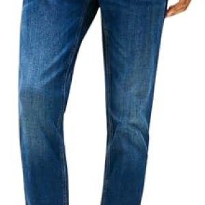Tommy Jeans Scanton Slim AI0255 DM0DM21890 – Pantalón Vaquero (Denim Dark), Talla 33W / 36L, Mezclilla (Denim Dark), 33W / 36L