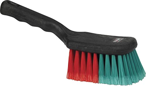 Vikan - Cepillo de Mano para Transporte - con Mango Corto - Fibras divididas Suaves - 275mm - Negro.