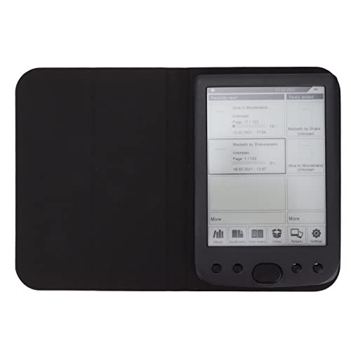 Lector de Ebook con Funda Protectora para Lectura, 8GB 512MB Ebooks, Batería 2500mAh Lector de Pantalla de Tinta BK6025L E, 6 Pulgadas 800x600 InkPad Color E Pantalla de Papel