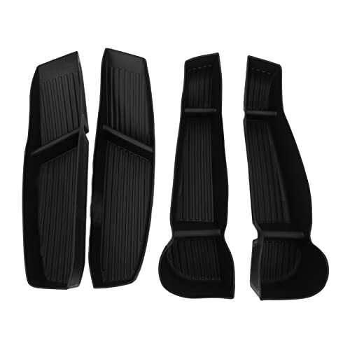 Focket 4PCS Modelo Y Puerta Lateral Caja de Almacenamiento, TPE Suave Insertar Puerta Bandeja organizadora para Modelo Y 2020-2023, Delantero y Trasero Puerta Ranura Bolsillos