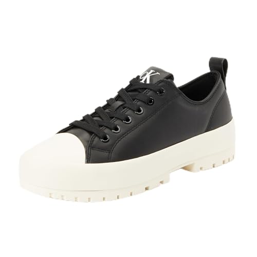 Calvin Klein Hybrid Sneaker Mujer Sneaker Nappa Low Top, Negro (Black), 40