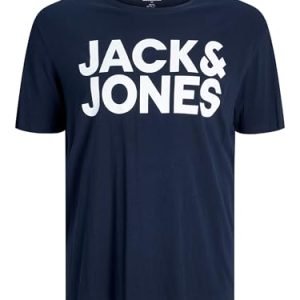 JACK & JONES Jjecorp Logo camiseta Ss Oneck Pls Camiseta, Armada, 3XL Grande para Hombre