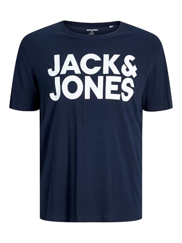 JACK & JONES Jjecorp Logo camiseta Ss Oneck Pls Camiseta, Armada, 3XL Grande para Hombre