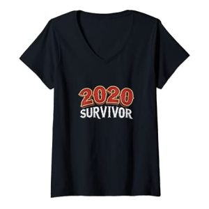 Mujer 2020 Chupa – Superviviente 2020 Camiseta Cuello V