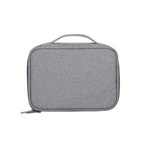 KICHOUSE Bolsa de Almacenamiento para Accesorios Electrónicos de Viaje Organizador Multifuncional de Cables USB Estuche Compacto Gris para Gadgets de Viaje y Accesorios