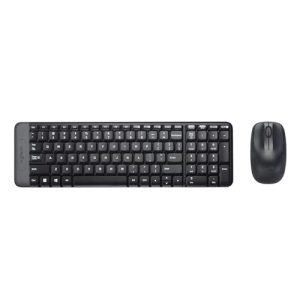 Logitech MK220 Combo con Teclado y Ratón Inalámbrico Compacto para Windows, Inalámbrico a 2,4 GHz con Receptor USB Unifying, Batería para 24 Meses, PC, Portátil, Disposición QWERTY Español – Negro