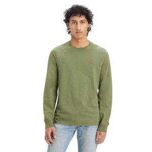 Levi’s Long-Sleeve Original Housemark Tee, T-Shirt para Hombre, Bluish Olive, L