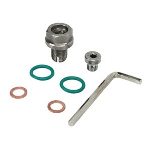 Tapón de Drenaje de Aceite Piggyback de Gran Tamaño, Kits de Reparación de Roscas de Cárter de Aceite Autorroscantes de Acero Inoxidable con Junta Tórica de Llave Hexagonal, sin (M12.1-1.25x15mm)