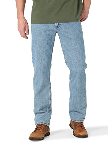 Wrangler Classic - Pantalones vaqueros para hombre, de algodón, con 5 bolsillos, ajuste regular - Azul - 36W x 34L