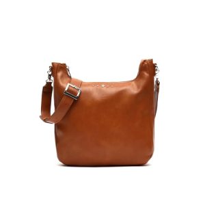 MISAKO Nesco bolso bandolera con detalles metálicos ED. Mujer – Nesco Camel 31x28x5 cm