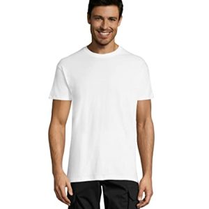 Pack de 10 Camisetas de Manga Corta para Hombre, 100% Algodón, Beagle (L)