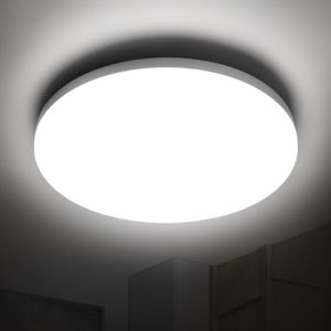 genatu Plafoniera LED Soffitto IP65 22W 3080lm (180W Equiv.), Blanco Día 4000K, Redondo Ø28cm – Salón/Dormitorio/Cocina