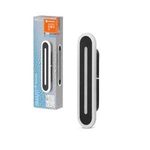 LEDVANCE Smart LED luz de baño negro, 1200LM, 3000-6500K, 300mm x 70mm, IP44, Orbis con tecnología wifi, regulable, controlable a través de app y asistente de voz
