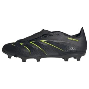 Adidas Unisex League Fold-Over Tongue Firm Ground/Multi Ground Football Boots, Core Black/Carbon/Lucid Lemon, 42 EU