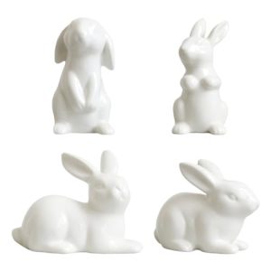 Garneck 4 Piezas De Figuras De Conejo Miniconejitos Miniconejito para Decoración De Casa De Muñecas Juguetes De Peluche Conejito Suave Hámster Túnel para Bebé Minijuguete Animal