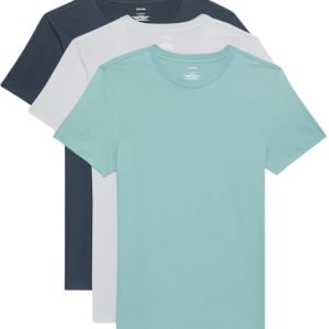 Calvin Klein Camisetas de Manga Corta Hombre Pack de 3 de algodón, Multicolor (Micro Chip/Zoni Beach/Ink), M