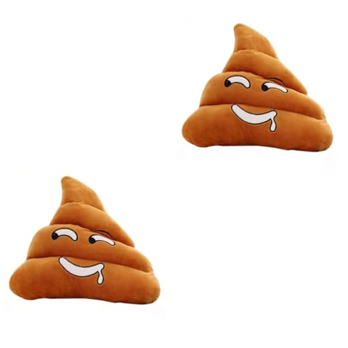 SAFIGLE 2 Piezas Peluche Cojín De Felpa Redondo Emoción Cojín Caca