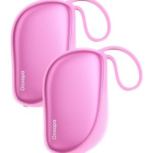 OCOOPA Calentador de Manos Recargables 2 Unidades, Diseño Inspirado en Peine, Calienta Manos Eléctrico USB 4000mAh, Ultrafino 1,5 cm, para Guantes y Bolsillos, Mujer, UT5 Sway