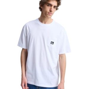 Quiksilver – Camiseta de Manga Corta Salt Water Pocket SS tee Blanco XXL
