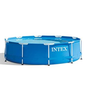 Intex Piscina redonda azul con estructura metálica elevada – Ø 305 x 76 cm