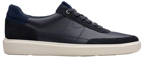 Clarks Brodin Lo, Zapatillas Hombre, Azul Marino (Navy Leather), 42 EU